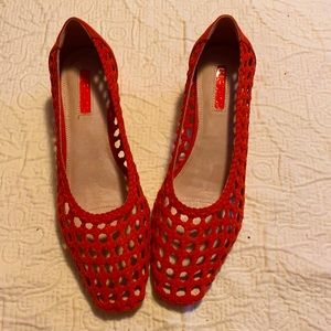 TOPSHOP Orange Low Heel Shoes